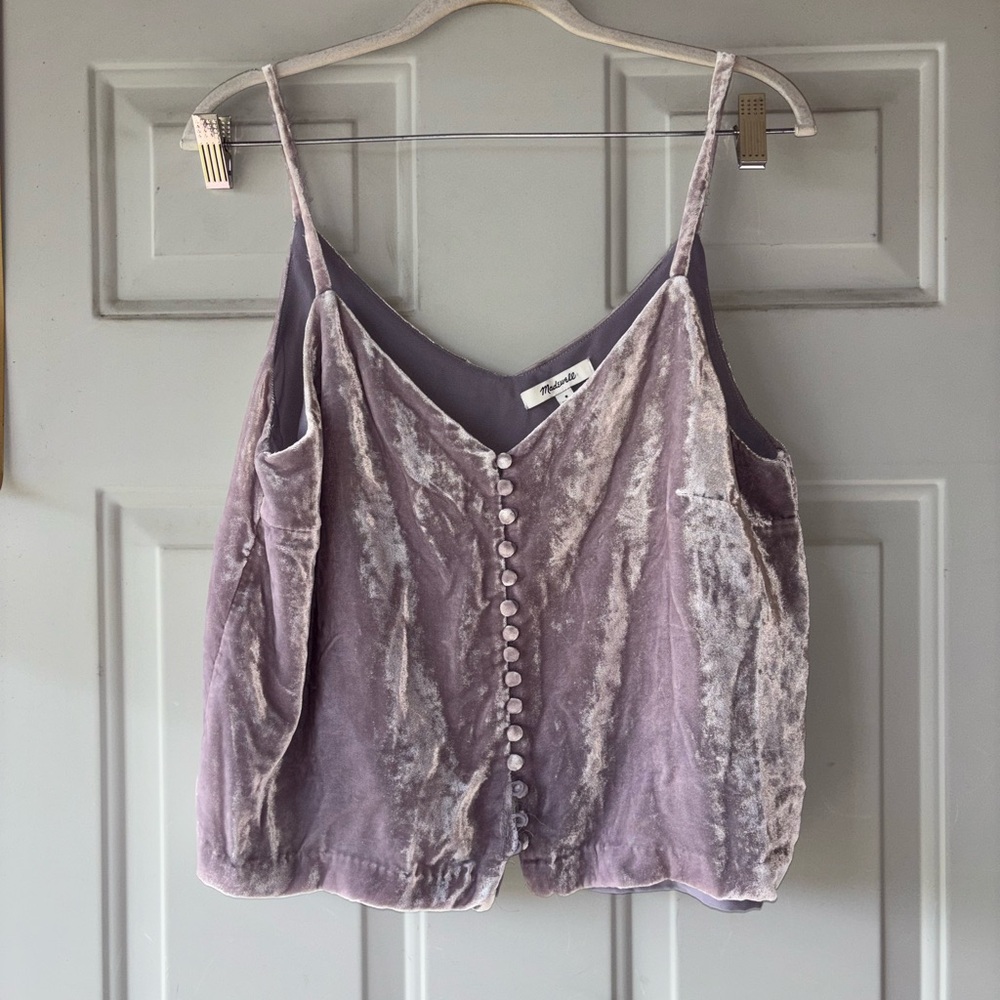 Madewell lavender velvet tank size 8